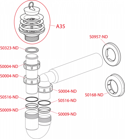 Сифон AlcaPlast A464-DN50