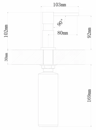 Дозатор Flortek Квадро FK шампань 704.726.FK.202