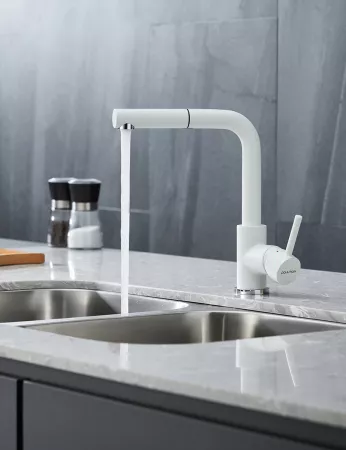 Смеситель Paulmark Kassel Ka214311-431TW белый матовый полностью