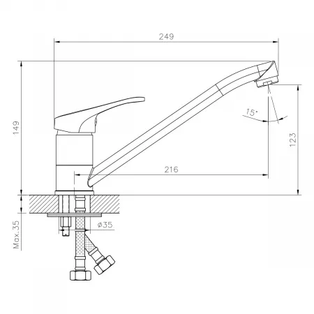 Смеситель Decoroom DR21018 хром