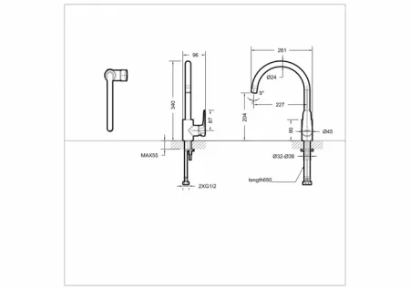 Смеситель Bravat SOURCE F7173218CP-ENG хром