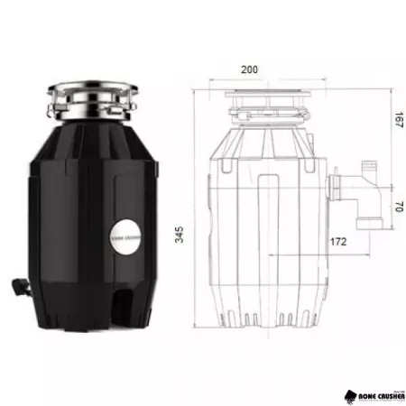 Измельчитель пищевых отходов Bone Crusher 810 (BC810-AS)