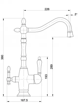 Смеситель Milacio Castellon Ceramic бронза MC.514.BR