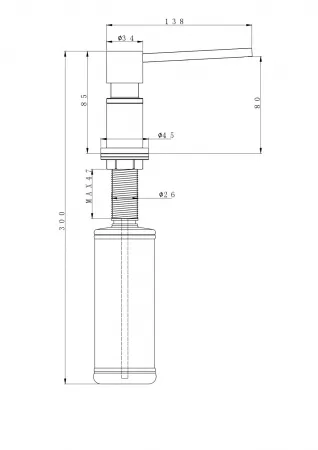 Дозатор Paulmark Kraft D003-G золото