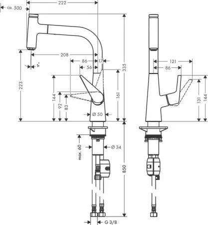 Смеситель Hansgrohe Talis Select 72822000 хром