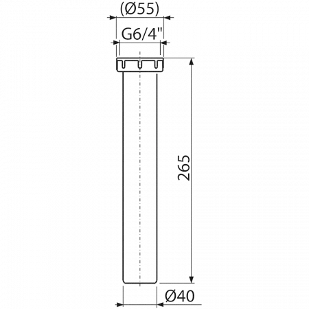 Патрубок AlcaPlast A44MS-DN40