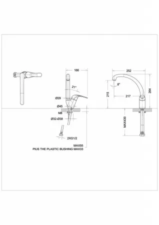 Смеситель Bravat FIT F7135188CP-1-RUS хром