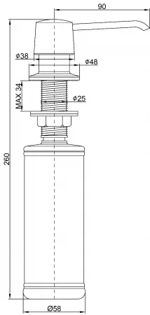 Дозатор Paulmark Sauber D001-308 черный