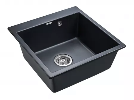 Мойка Paulmark Praktisch PM105152-BLM черный металлик (510x520 мм)