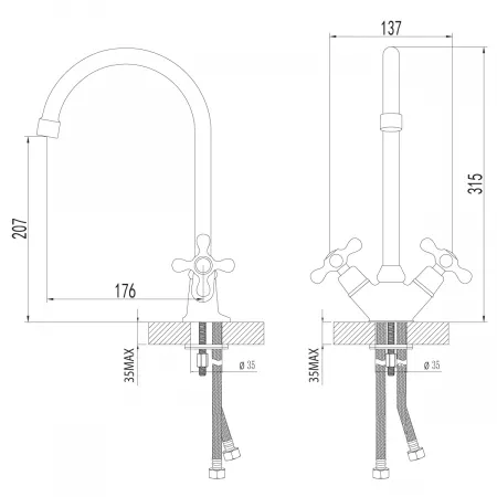 Смеситель Lemark Standard LM2105C хром