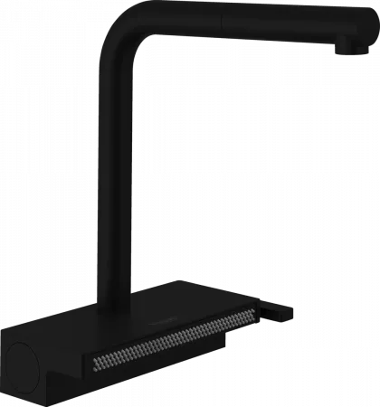 Смеситель Hansgrohe Aquno Select 73830670 матовый черный
