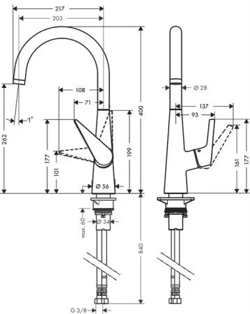 Смеситель Hansgrohe Talis 72810000 хром