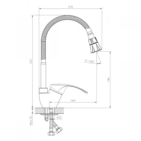 Смеситель Decoroom DR71022 хром