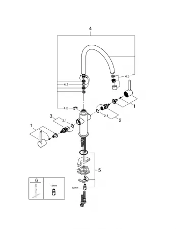 Смеситель Grohe Ambi Cosmopolitan 30190000 хром