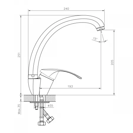 Смеситель Decoroom DR71021 хром