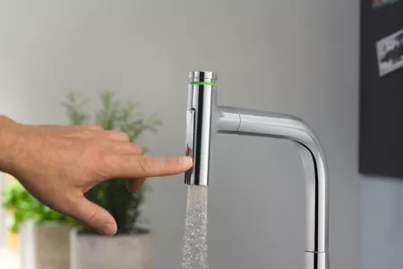 Смеситель Hansgrohe Metris Select 73818670 матовый черный