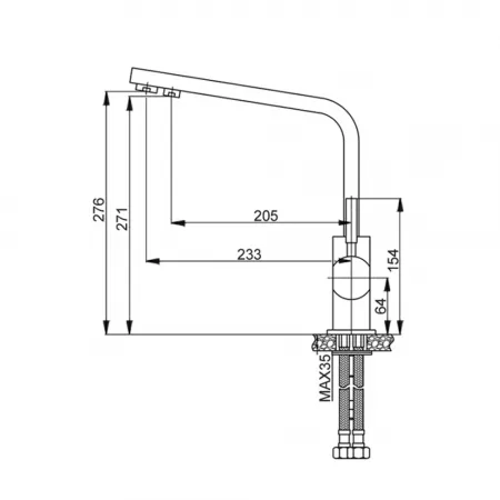 Смеситель Raiber RF6901 хром