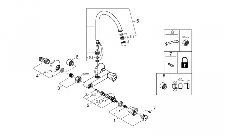 Смеситель Grohe Costa L 31191001 хром