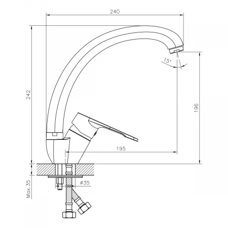 Смеситель Decoroom DR23021 хром