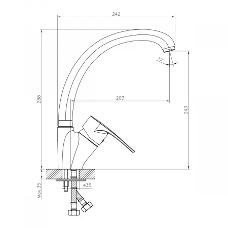 Смеситель Decoroom DR70021 хром