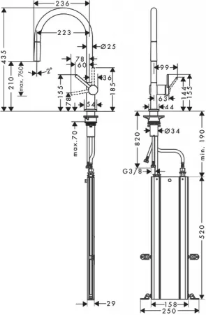 Смеситель Hansgrohe Talis 72803800 под сталь