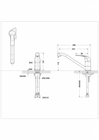 Смеситель Bravat FIT F7135188CP-RUS хром