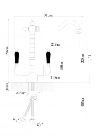 Смеситель Florentina Ария FL Антрацит 333.21H.2113.302
