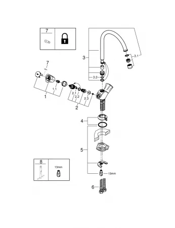 Смеситель Grohe Costa L 31812001 хром