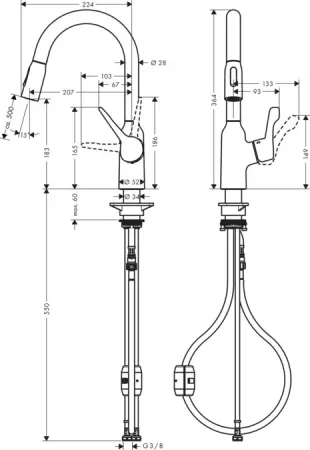 Смеситель Hansgrohe Focus 71811800 под сталь