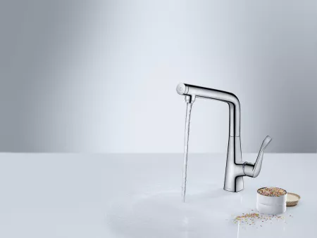 Смеситель Hansgrohe Metris Select 14883800 под сталь