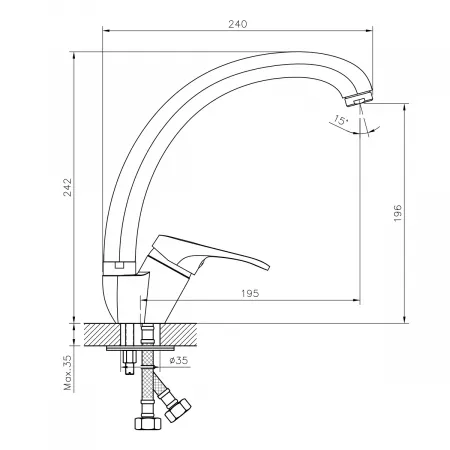 Смеситель Decoroom DR21021 хром
