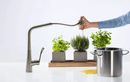 Смеситель Hansgrohe Metris Select 14884800 под сталь