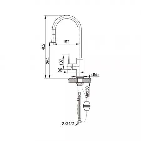 Смеситель Raiber Focus R6502 хром