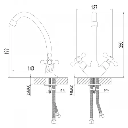 Смеситель Lemark Standard LM2104C хром