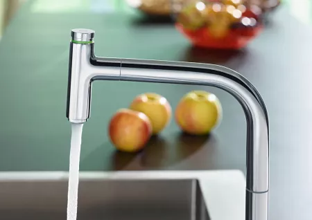 Смеситель Hansgrohe Metris Select 73804800 под сталь