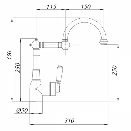 Смеситель Migliore Ermitage ML.CUC-7085.BI.BR бронза