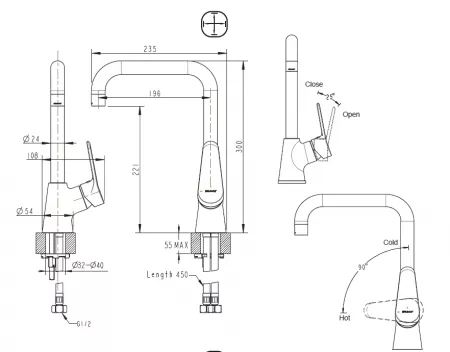Смеситель Bravat Eco F7111147C-1 хром