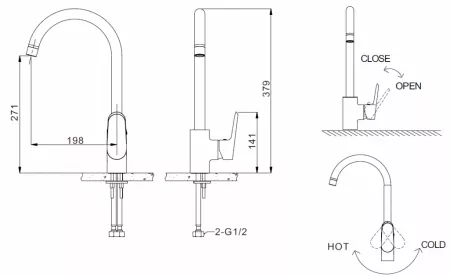Смеситель Bravat Pure F7105161C хром