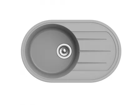 Мойка Ewigstein Elegant R50F серый металлик (745x465 мм) E- R50F сер мет