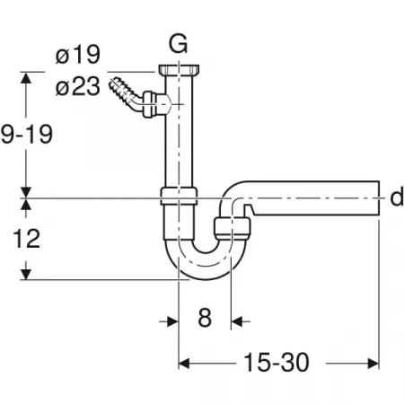 Сифон Geberit 152.711.11.1 (d 50 мм)
