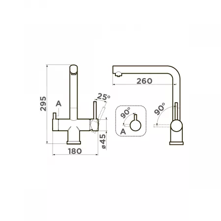 Смеситель Omoikiri Takamatsu нержавеющая сталь 4994085