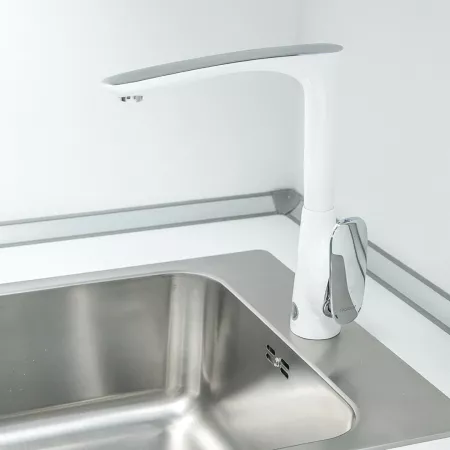 Смеситель Raiber Dunis R1202 хром/белый