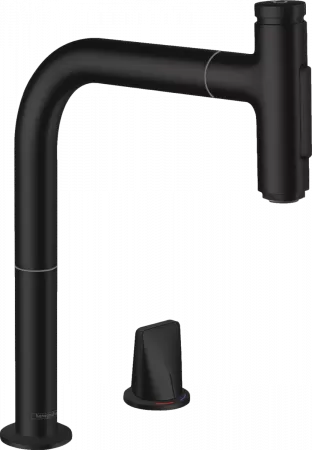 Смеситель Hansgrohe Metris Select 73818670 матовый черный