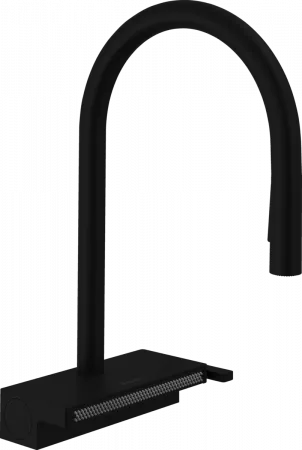 Смеситель Hansgrohe Aquno Select 73831670 матовый черный
