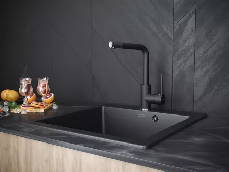 Смеситель Paulmark Honner Ho212018-401TB антрацит полностью