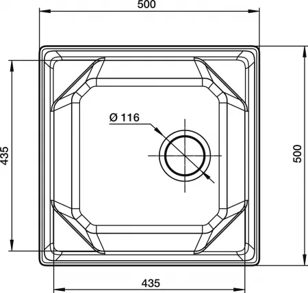 Мойка GranFest Unique топаз (500x500 мм) U-500  топ