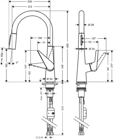 Смеситель Hansgrohe Talis 72813000 хром