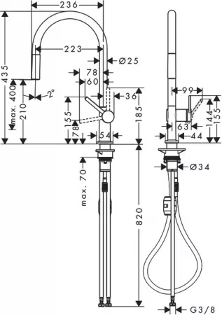 Смеситель Hansgrohe Talis 72802800 под сталь