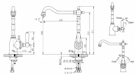 Смеситель Bravat Art F775109C-1 хром