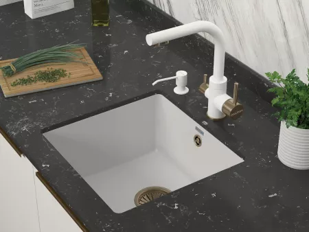 Смеситель Paulmark Essen Es213011-431BR белый матовый-бронза